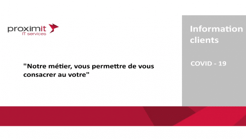 Message de la direction générale Proximit du 16 mars 2020 | COVID - 19